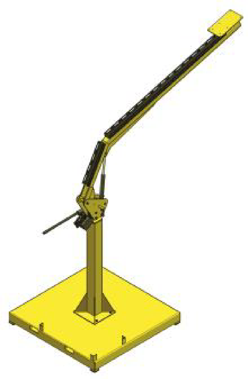 Hydraulic portable wire feeder boom